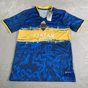 Boca Juniors Jersey Mens Medium Argentina Soccer AFA Adidas 2022 Shirt Football